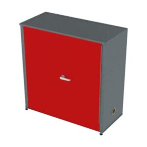 Armário Corta-Fogo Gabinete - Corpo  Cinza e Porta Colorida