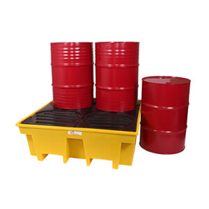 CAIXA DE CONTENCAO 420L - POLIETILENO P/ 04 TAMBORES S/ DRENO