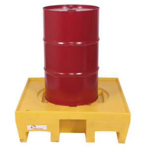 PALLET DE CONTENÇÃO AMARELO P/ 01 TAMBOR DE 100 LITROS -S/ DRENO