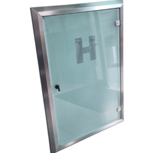Moldura de Hidrante Inox Porta de Vidro H