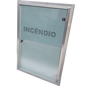 Moldura de Hidrante Inox Porta de Vidro