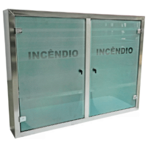 Abrigo de Hidrante Inox Sobrepor Porta de Vidro